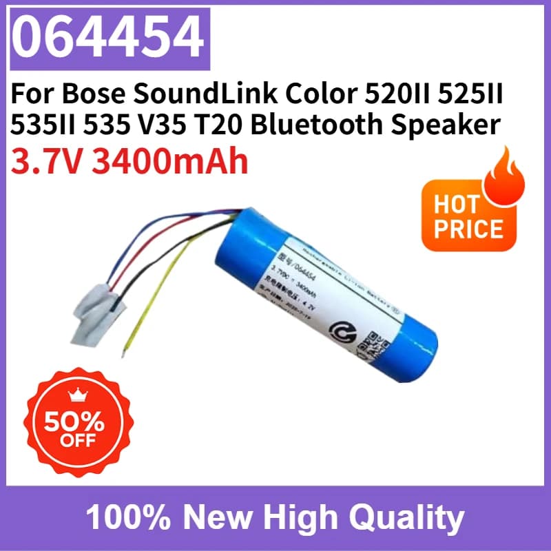Batteria Nuova di Zecca 064454 3400mAh Sostitutiva per Altoparlante Bluetooth Bose SoundLink Color 520II 525II 535II 535 V35 T20