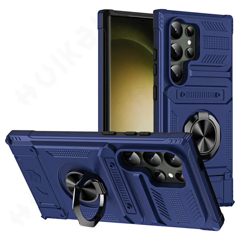 Wallet case with durable protection with magnetic rotating ring for Samsung Galaxy S25 S24 S23 Ultra Plus FE A1415 16 14 26 Series
