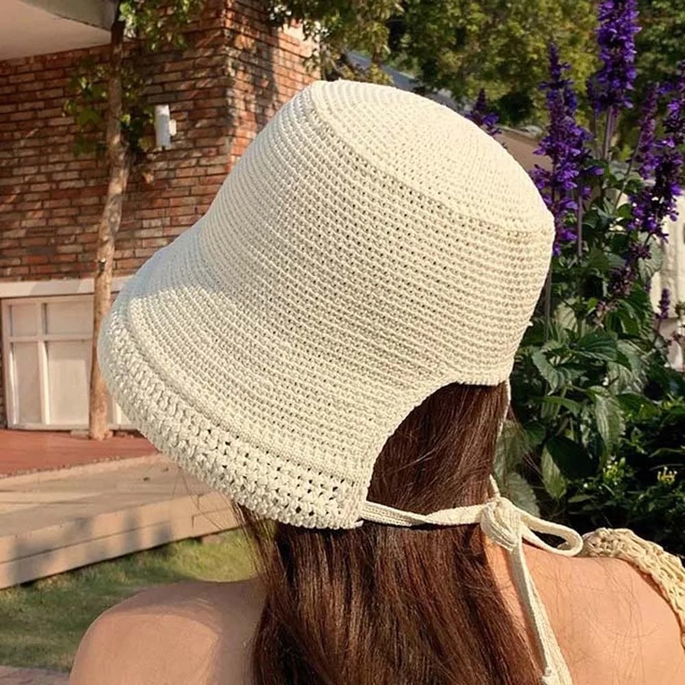 Cappello da Spiaggia Traspirante per Vacanze, Leggero, con Ampia Tesa, Pieghevole, in Paglia, Parasole, Tinta Unita, Intrecciato, per Esterni