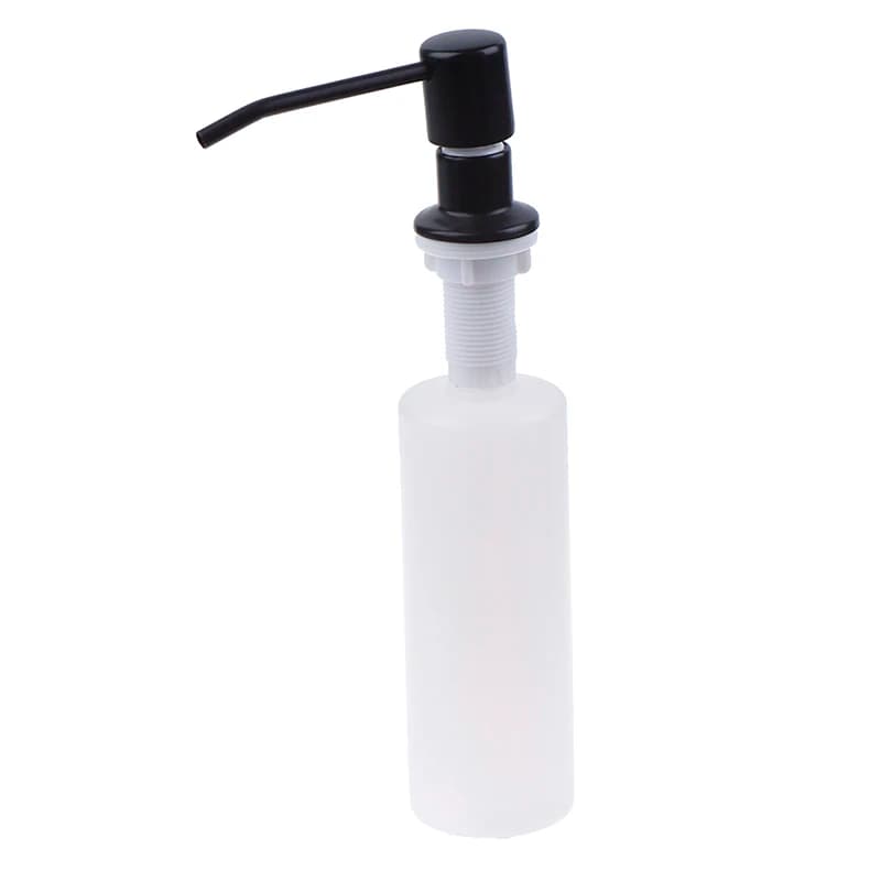 Dispenser di sapone nero per lavello da cucina, dispenser di sapone a pressione manuale per bagno