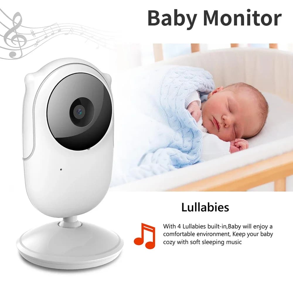 Baby Monitor Wireless da 2,5 pollici Monitor di sicurezza per bambini anziani Ninna nanna, telecamera citofonica con rilevamento della temperatura Visione notturna