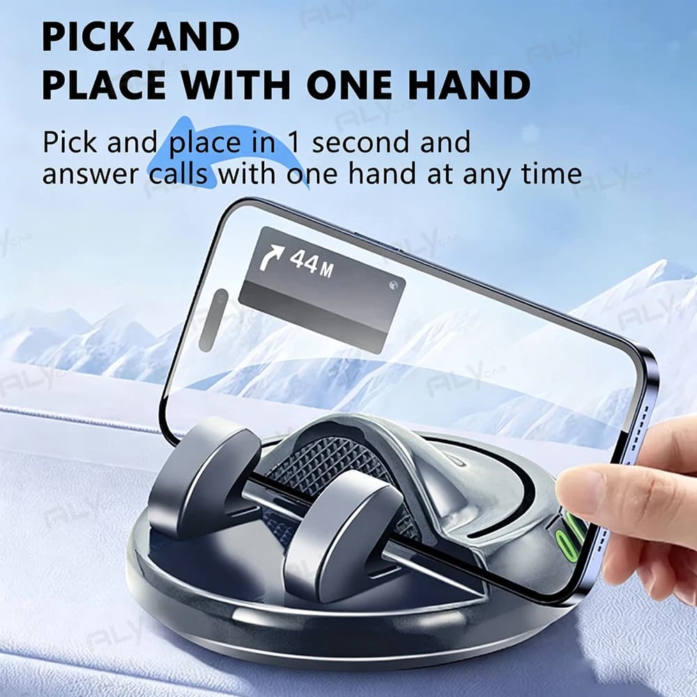 Universal Head-Up Dashboard Phone Holder for Car Anti-Slip Rubber Stable Phone Mount 360-Degree Rotation Navigation Holder Stand
