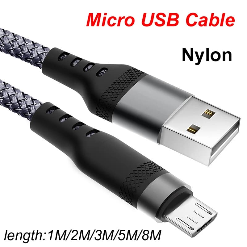 Cavo Micro USB 1M/2M/3M/5M/8M Cavo di ricarica rapida 5A Cavo di tipo C per telefono cellulare per Xiaomi redmi Samsung Andriod Micro USB Dati C