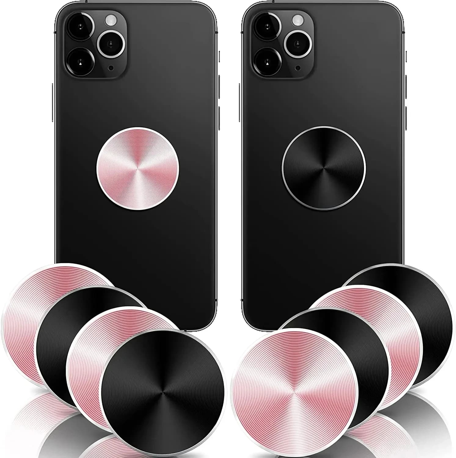 Piastra metallica sottile per supporto magnetico per telefono per auto Disco adesivo in lamiera di ferro per supporto rotondo per supporto per telefono da tavolo per tablet magnetico