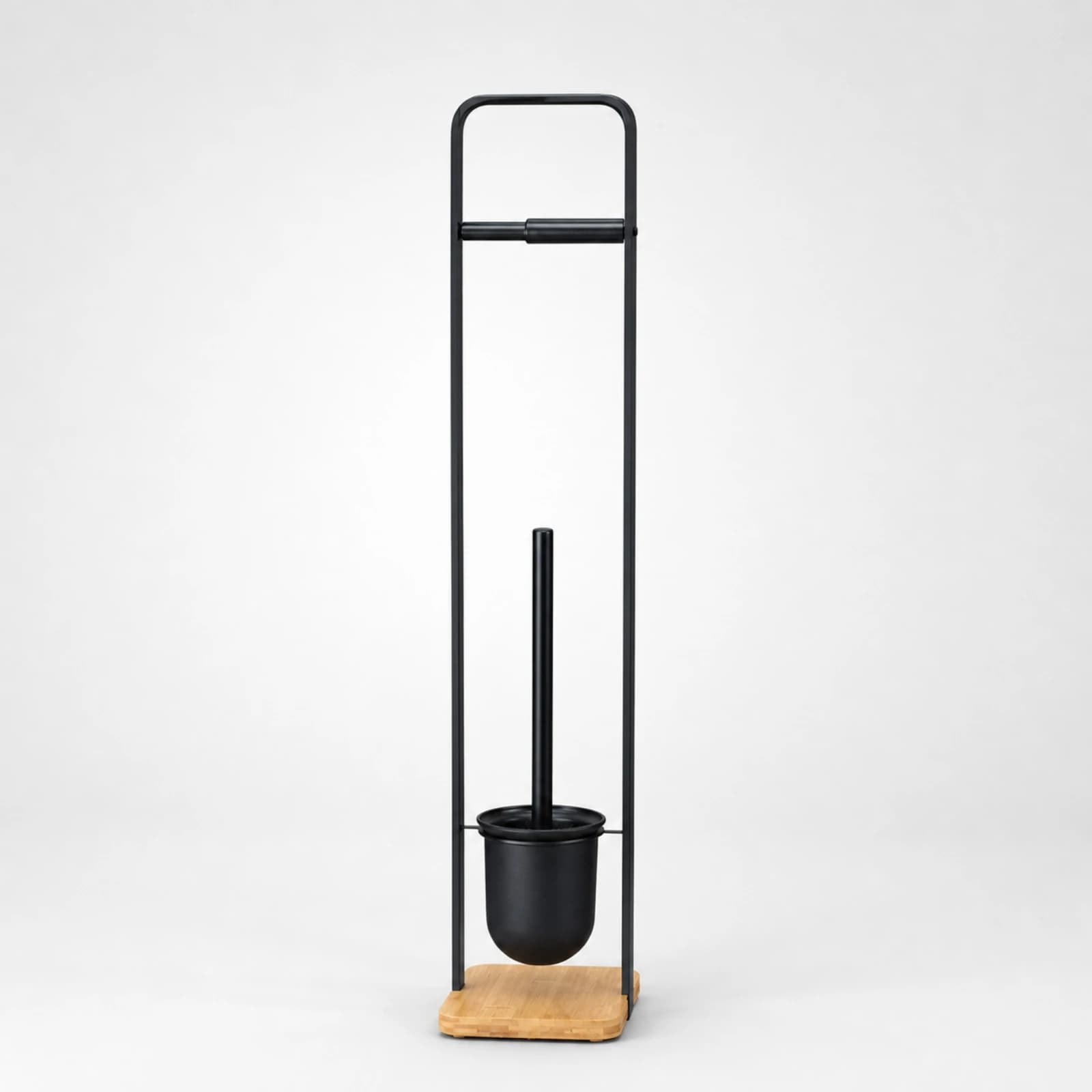 Bathroom Tissue Holder with Toilet Brush Modern Bathroom Accessory Organizer Sturdy