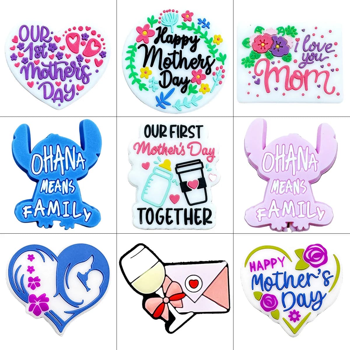 Perline in silicone 10 pz. per la festa della mamma, perline focali per fai da te, perline per penne, accessori per catenelle per ciuccio, gioielli, regali all'ingrosso