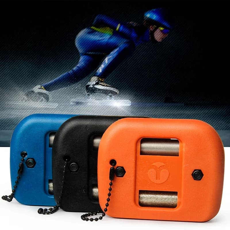 Affilatrice per pattini da ghiaccio Strumento per affilare la pietra per pattini da figura Pattini da hockey Strumento per affilare a doppio lato per affilare durevoli