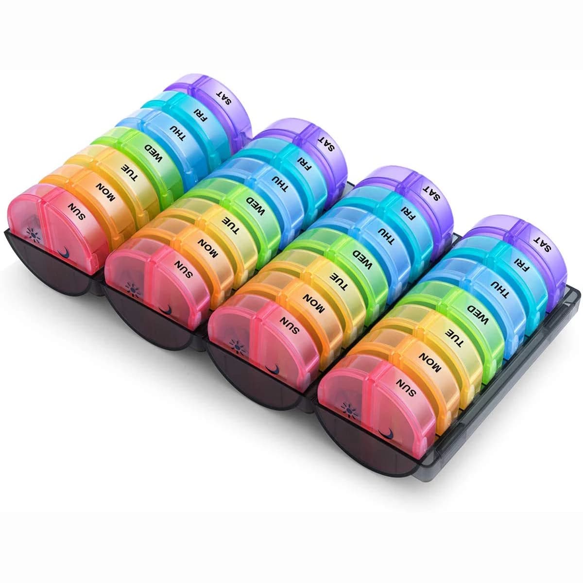 Organizer for monthly pills Extra Large 2 daily, container for daily pills large compartment for vitamin pills fish oil supplements