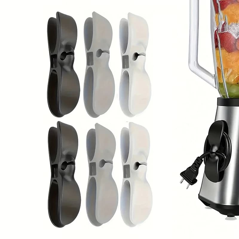 4pcs Power Cord Organizer Self-adhesive Rubber Electrical Appliances Wire Clamps Durable Charging Cable Holder for Home