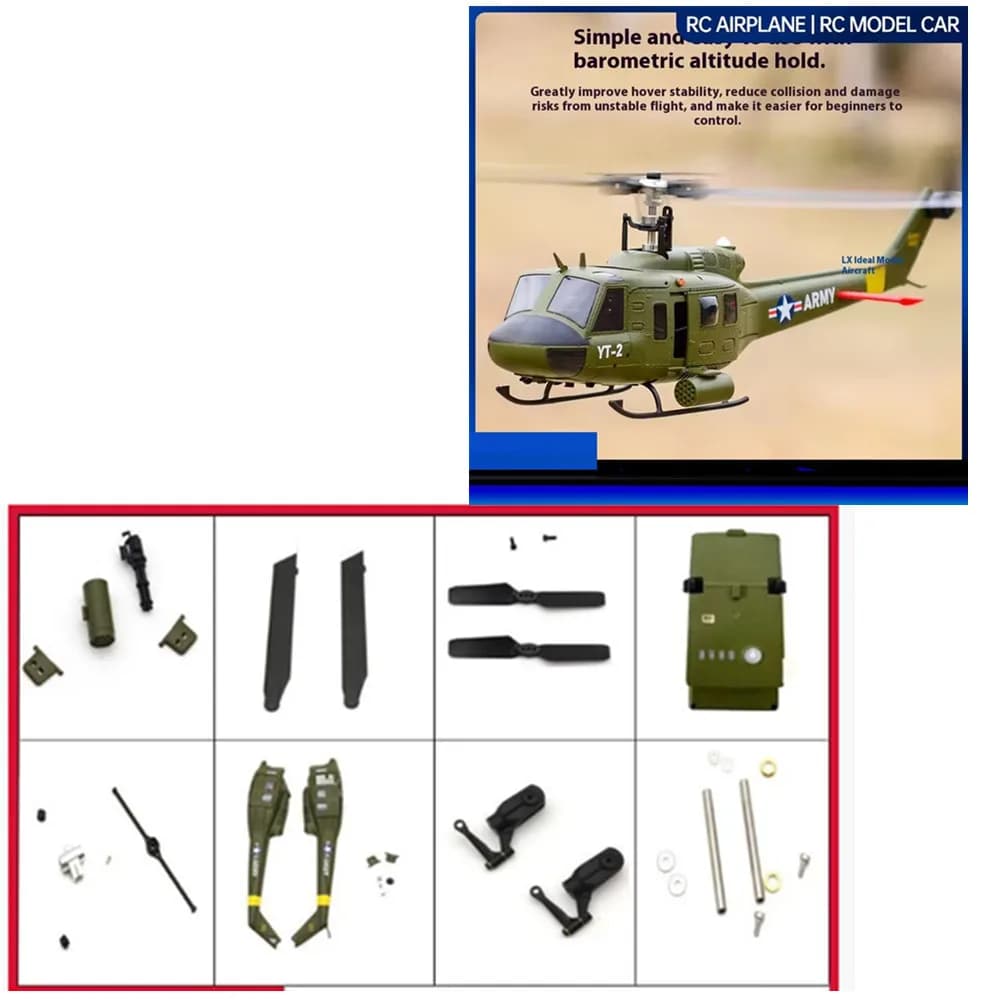 1/2 Pezzi Batteria 7.4v 1200mAh Accessori Originali per Elica Principale / Telaio Principale / Uso per Elicottero RC YUXIANG F07-V UH-1 F07