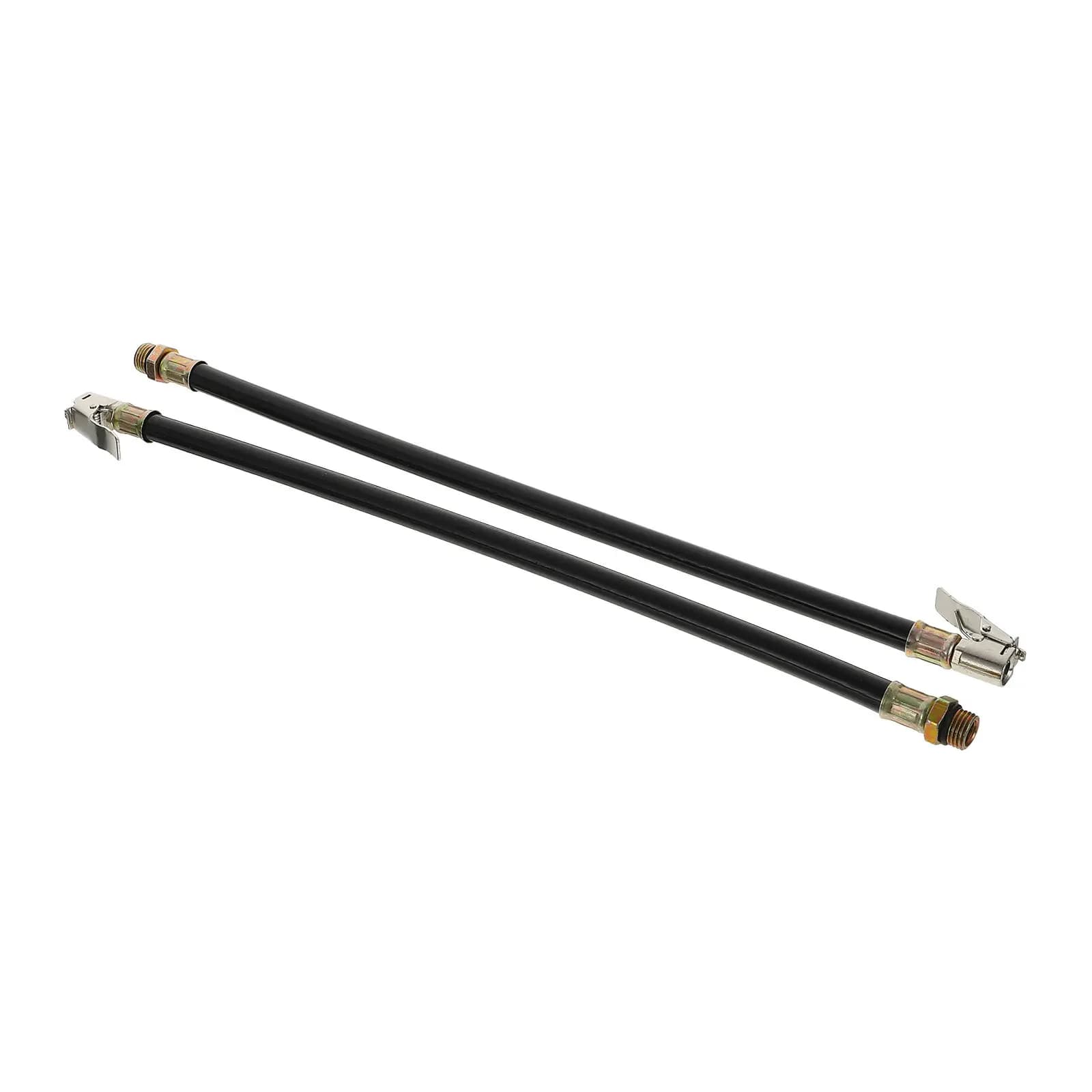Tubo flessibile per gonfiaggio pneumatici da 2 pezzi per auto, bici, moto, tubo di prolunga flessibile con raccordo in lega avvitabile e clip antiruggine