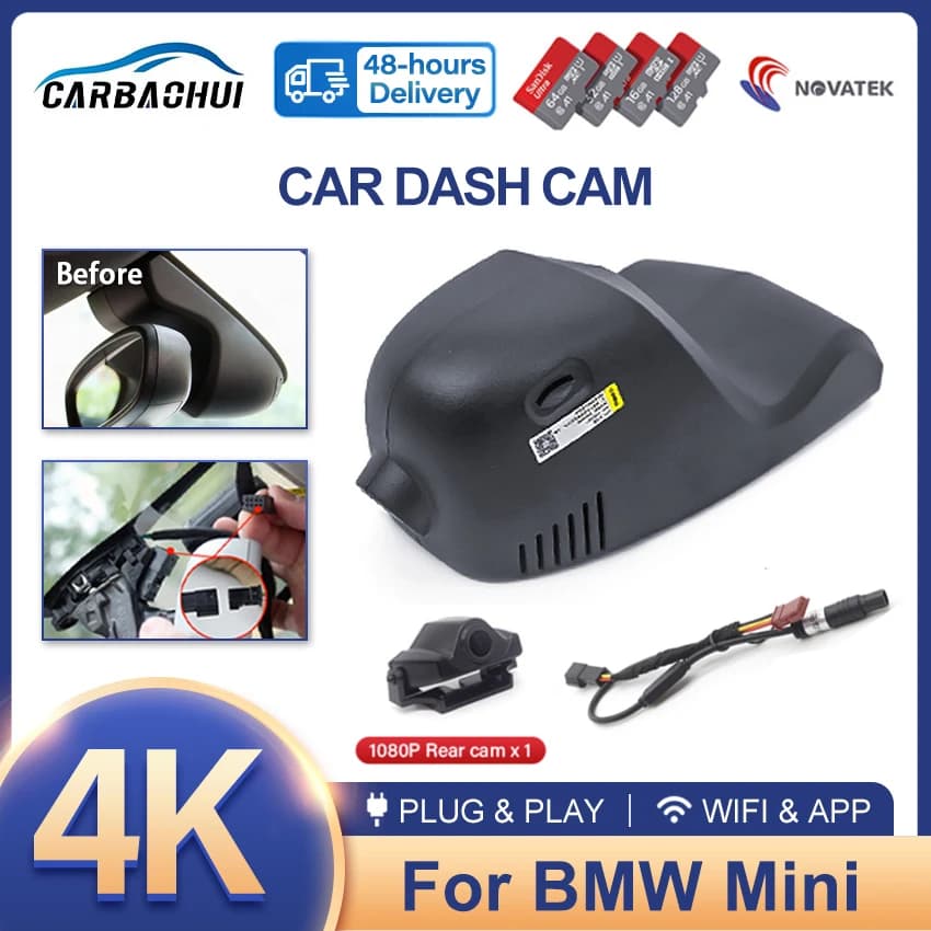 HD 4K 2160P Easy to install DVR recorder for cars Dash Cam Camera for BMW MINI Cooper Countryman Clubman Convertible Cabrio ONE