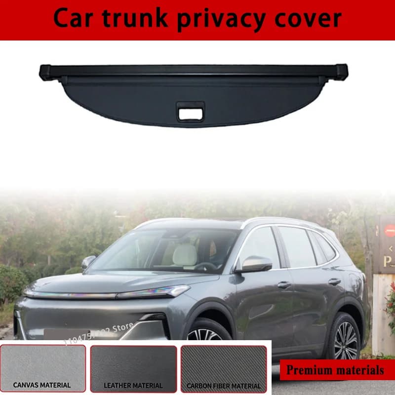 For Geely Galaxy Starship 7 EM-i 2024-2026 2025 Rear Rack Partition Shield Shade Luggage Storage Trunk Curtain Cover Organizer