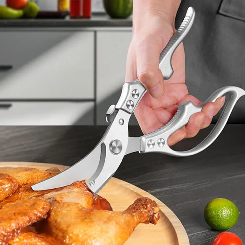 1PC Forbici da cucina resistenti Forbici da barbecue per tacchino affilate Forbici per ossa di pollo, forbici multiuso in acciaio inossidabile