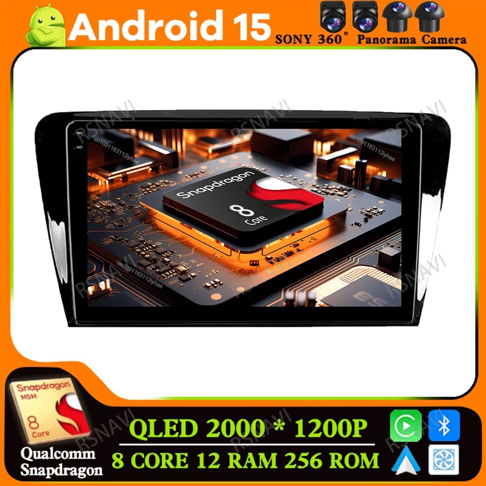 Android 15 Autoradio Per Skoda Octavia 3 A7 2013 - 2018 Tesla Modello Y Pinza Alfa Romeo 159 Dash Car Camera Carplay 9/10 pollici BT