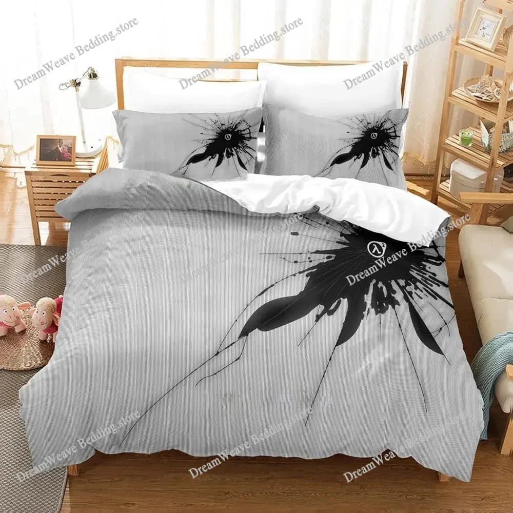 New Game Half Life Bedding Set Single Twin Full Queen King Size Bed Set Adult Kid Bedroom Duvet Cover Sets Anime Bed Sheet Set74