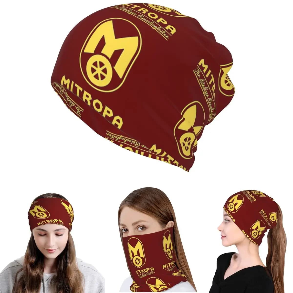 Mitropa Il tuo compagno di viaggio costante: Bandana, Copricollo, Maschera, Sciarpa, Fascia per capelli multiuso, Berretto, Cappello, Unisex, Lavabile