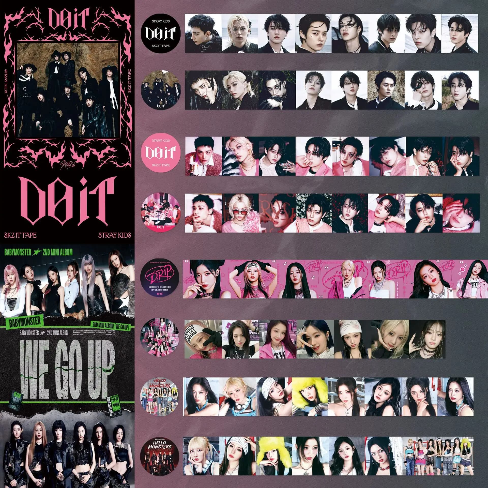 SKZOO Trending StrayKids Mini Album DO IT Stickers Washi Tape Kpop Idol Peripheral Scrapbook Journal Decor Sticker Kit