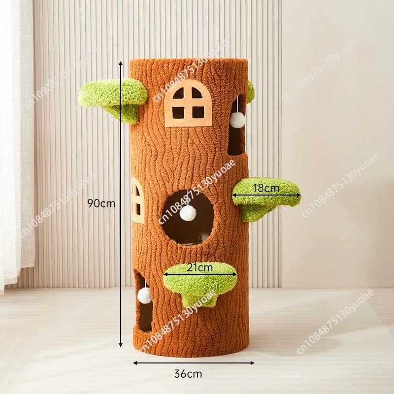Floor-to-ceiling Cat Climbing Frame Jumping Platform Cat Tree Condo Furniture Pet House Tower