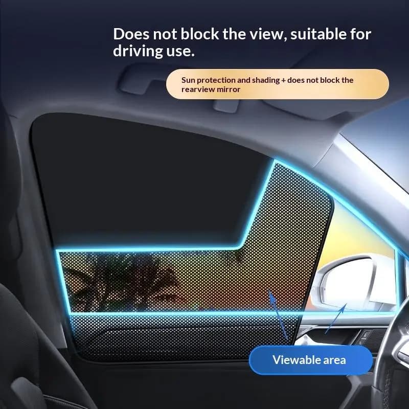 1/2/4 Pezzi Tendina Parasole Magnetica per Auto con Visione Unidirezionale, Oscurante per Finestrini Laterali, Accessori Isolanti Solari