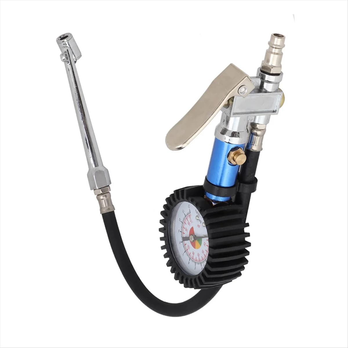 Gonfiatore per pompa AA25 Gonfiatore per pneumatici autobloccante da 12 bar con manometro dell'aria e gonfiatore per pneumatici con connettore rapido dell'aria