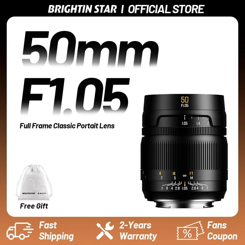 Goal for Portraits Brightin Star 50mm F1.05 Full Frame with Firework Manual for Sony E ZVE10 A6400 A7 III IV Nikon Z Canon RF SIGMA LUMIX L