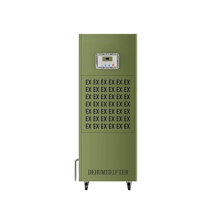 Deumidificatore Industriale Antideflagrante 200L/D, Design Verticale Portatile, Deumidificatore d'Aria Industriale