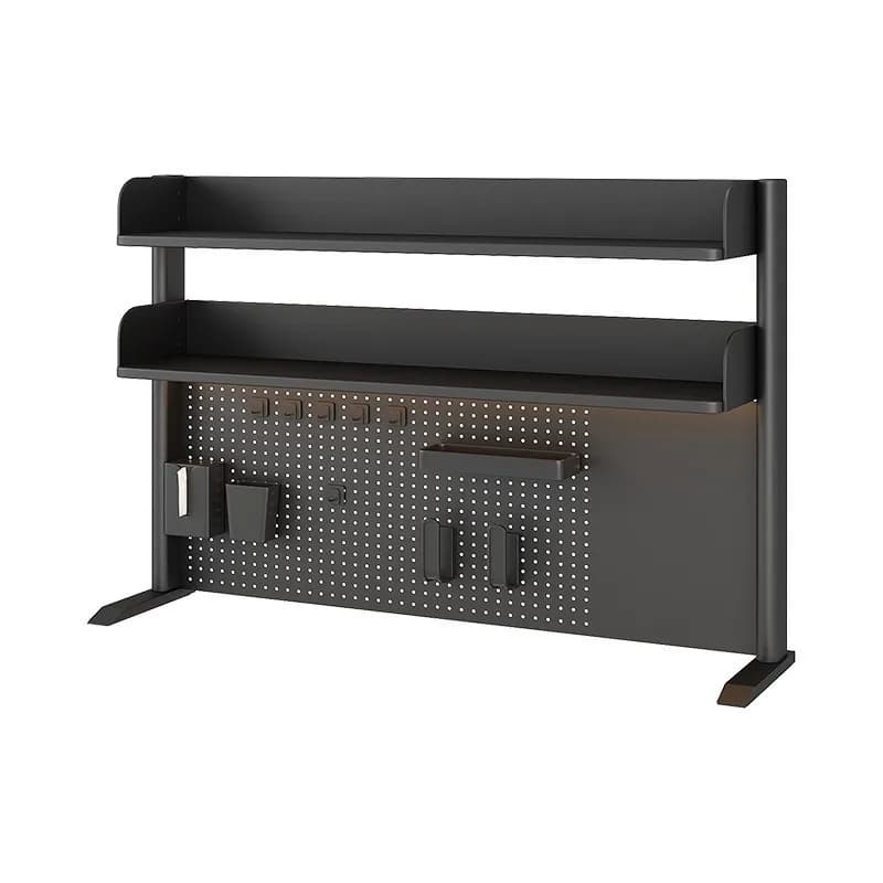 Perforated Board Desktop Bookshelf Multi-layer Wrought Iron Vertical Storage Rack Student Computer Desk Storage Stands