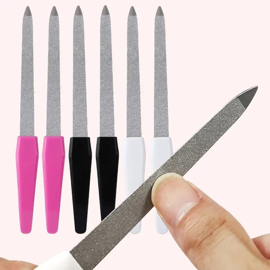 5/10 Pezzi Lime per Unghie in Metallo a Doppia Faccia, Strumenti per Manicure e Pedicure, Utensili per la Bellezza