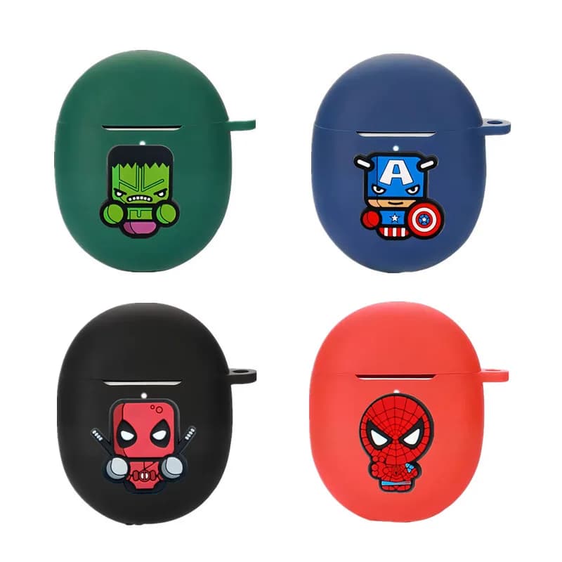 Cartoon Marvel Earphone Case Cover for Google Pixel Buds Pro 2/A-Series Silicone Wireless Earbuds Protective Shell With Hook