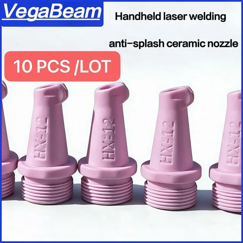 10 pz. Ugello per saldatura laser portatile in ceramica M16 AS-12, ugello per taglio a doppio filo per saldatrice a fibra ottica, spessore 1.2 1.6