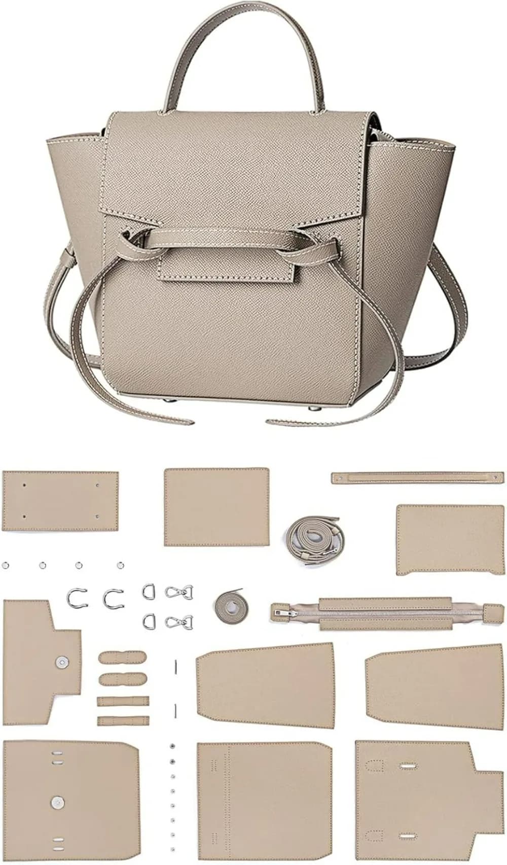 Kit Fai-da-Te per Borsa in Pelle, Borsa a Tracolla da Donna, Kit per Realizzare Borse in Pelle con Accessori per Cucito, Regali Personalizzati