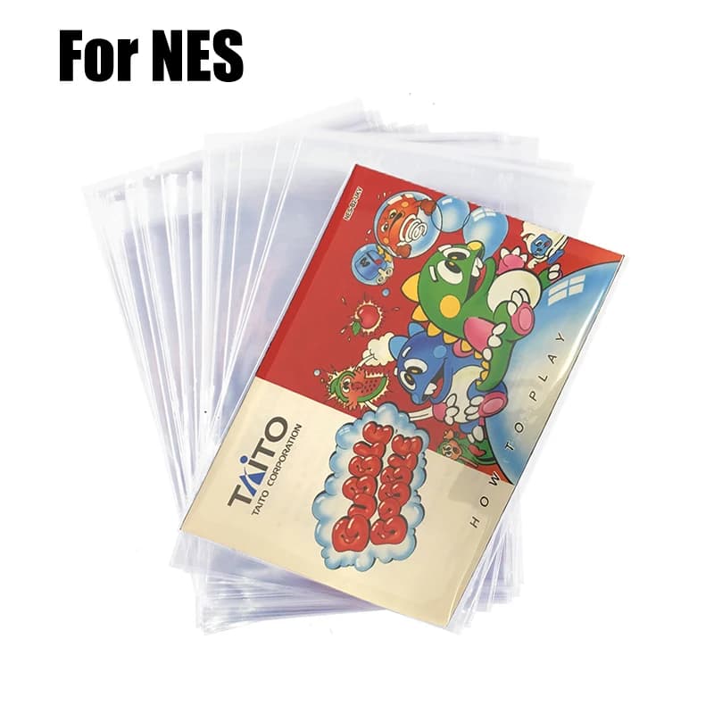 100 pezzi per NES OPP sacchetti autosigillanti buste di plastica per cartuccia di gioco protezione manuale antipolvere