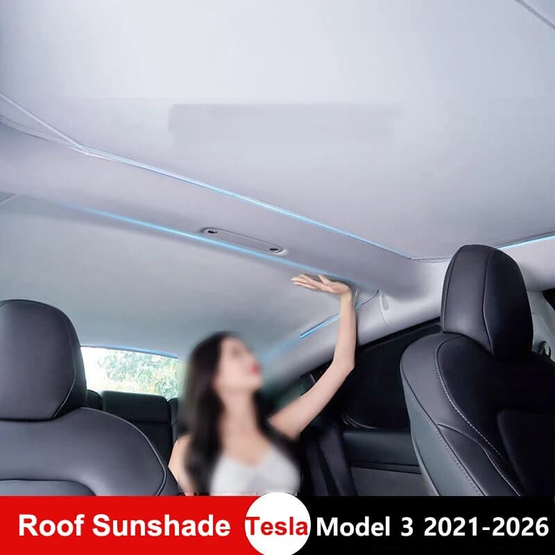 Parasole per Tettuccio Auto per Tesla Model 3 Highland 2024 2025, Copertura Parasole per Tetto in Vetro, Protezione UV, Tende per Bambini, Accessorio M3 2023