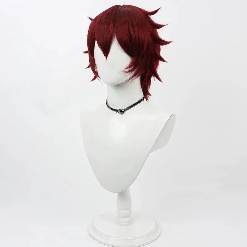 NewTwisted Wonderland Gidel Parrucca Cosplay Capelli sintetici corti resistenti al calore Uomo Donna Parrucche da festa;3's,6.e;