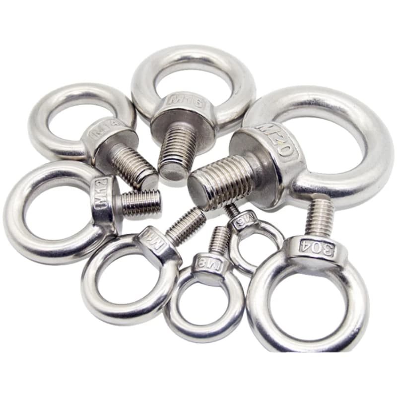 Bullone a occhiello in acciaio inossidabile 304 M5 M6 M8 M10 DIN580 Viti a occhiello di sollevamento marino Foro ad anello per cavo Corda Eyebolt