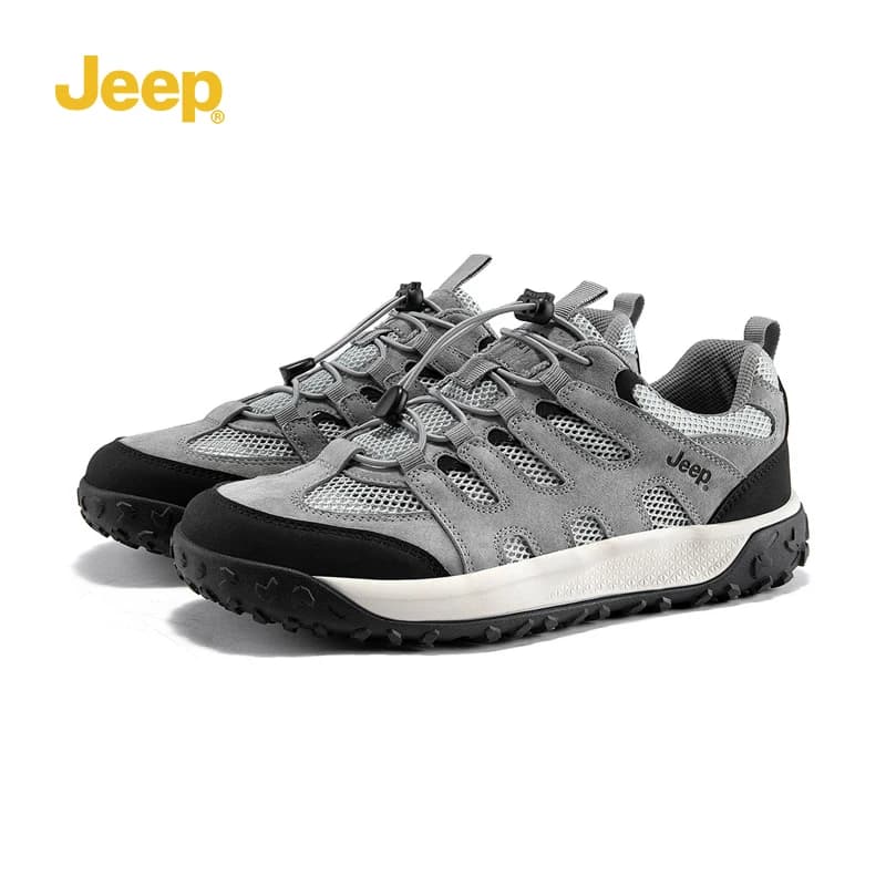 Men's Summer Jeep sneakers with Network Upper Breathable for Outdoor Sports Casual Shoes Antiskid for Walking Hiking and Trekking