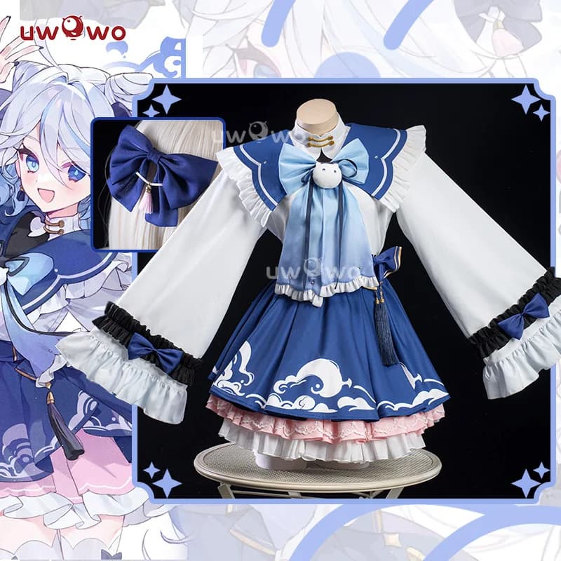 2026 Genshin Impact Fanart Furina Chinese Style Lolita Dress Cosplay Costume