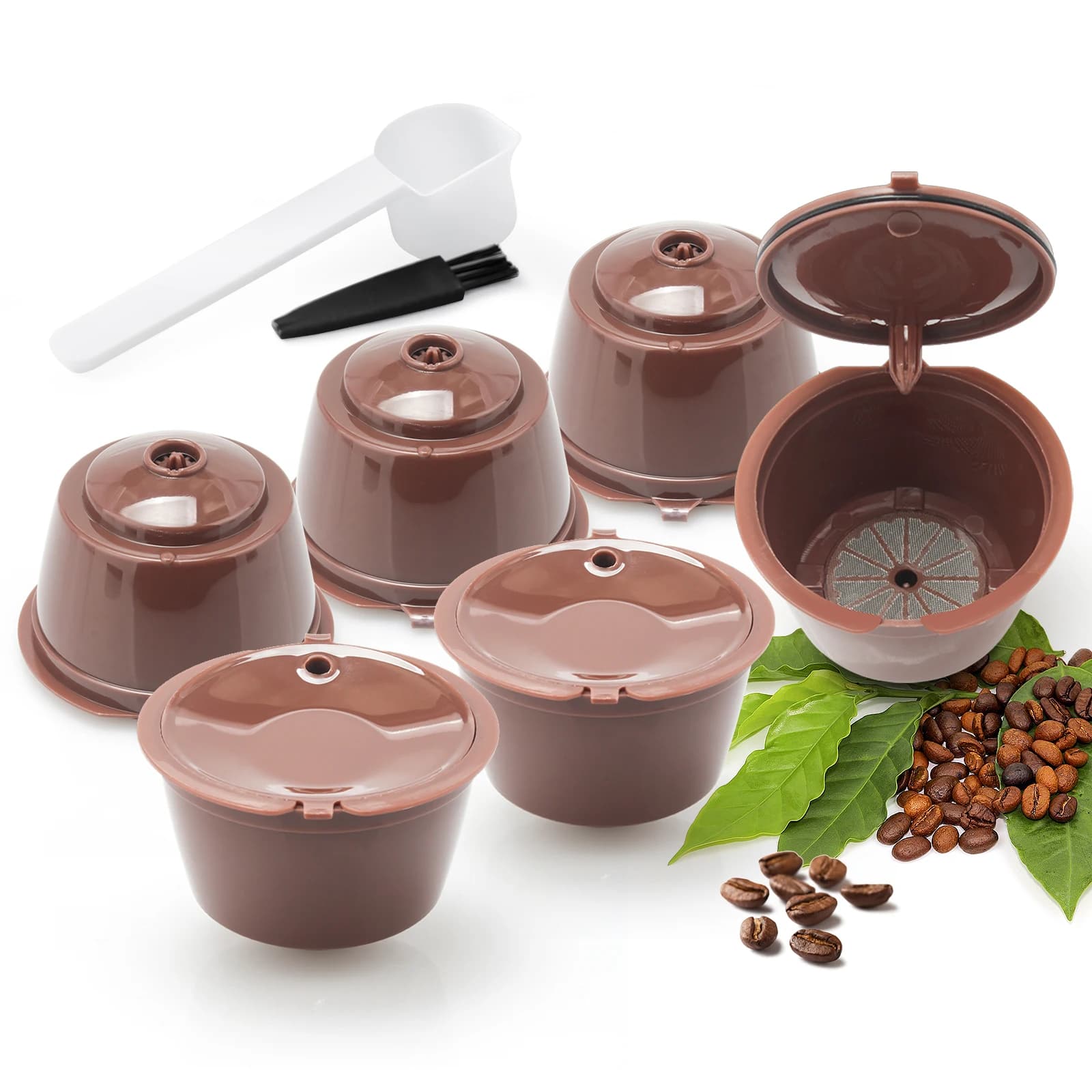 1-10PCS Reusable Coffee Capsules for Dolce Gusto Machine Reusable Coffee Capsules Filter Kit Dispenser Coffee capsules