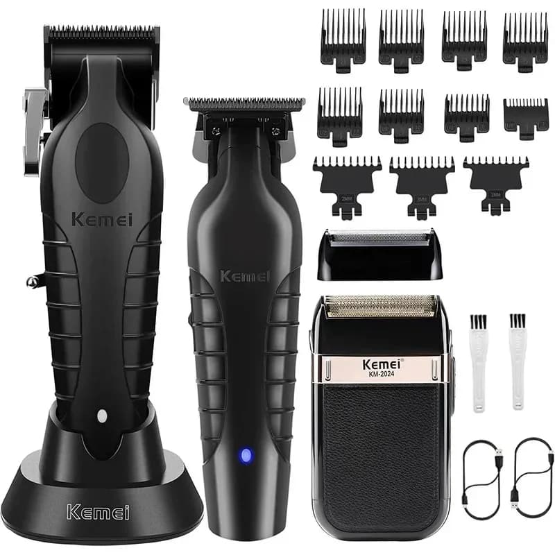 Kemei Professional Haircut Kit KM-2296 KM-2299 KM-2024, Hair Cutting Machine, Man Electric Shaver, Hair Trimmer