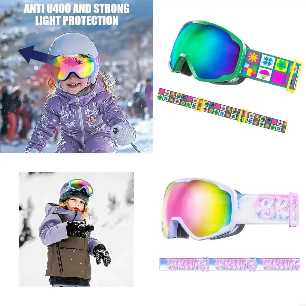 Occhiali da sci Occhiali da snowboard resistenti all'appannamento per ragazzo ragazza adolescente ciclismo sci snowboard aperta