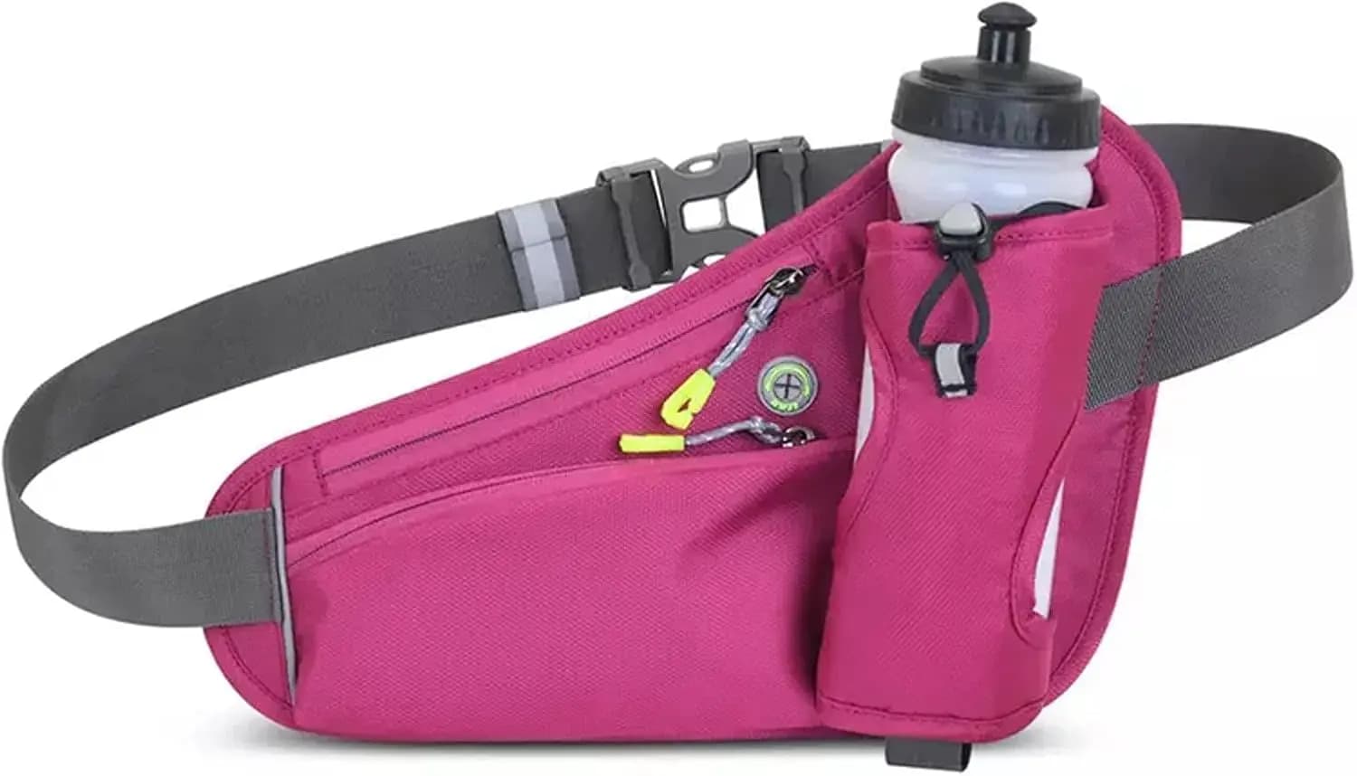 Pack with bottle holder, hydrating belt for men and women, suitable pouch for (bottle not included) (pink)