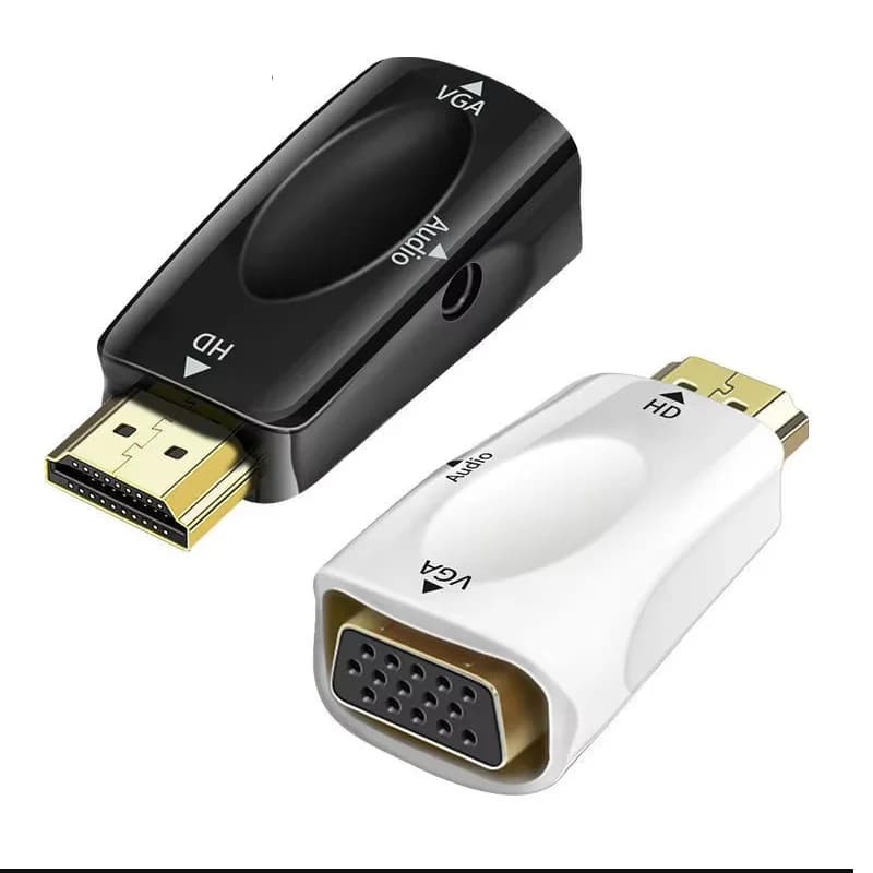 HDMI cable converter compatible with VGA Adapter male to female converter with 3.5 mm 1080P audio jack cable for laptop PC tablet