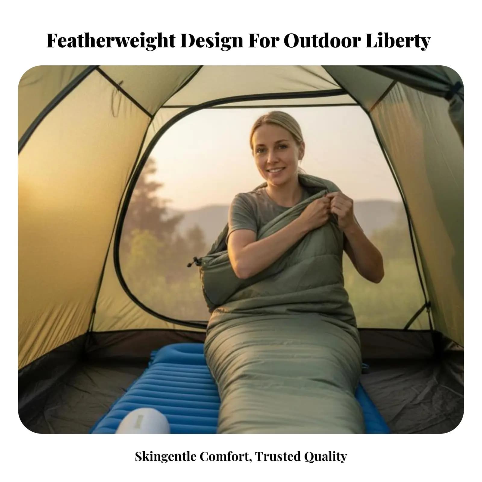 Light and portable sleeping bag, hygienic and foldable, ideal for hikers
