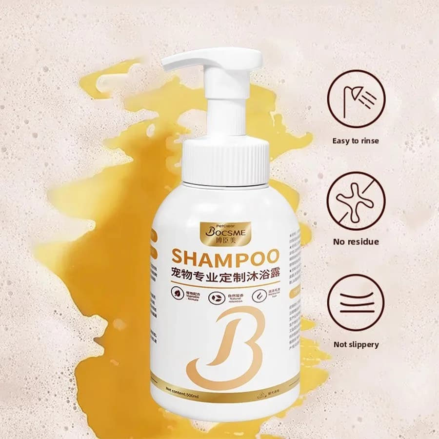 PetClear Shampoo per animali domestici 500ml Formula vegetale Pulci Repellente per insetti Deodorante Districante Fragranza naturale a lunga durata