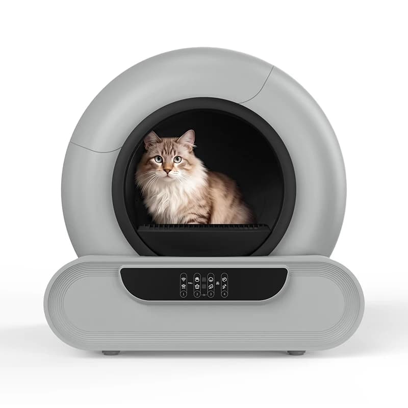 Nuova Lettiera per Gatti Autopulente Intelligente Grigia con Controllo degli Odori e App