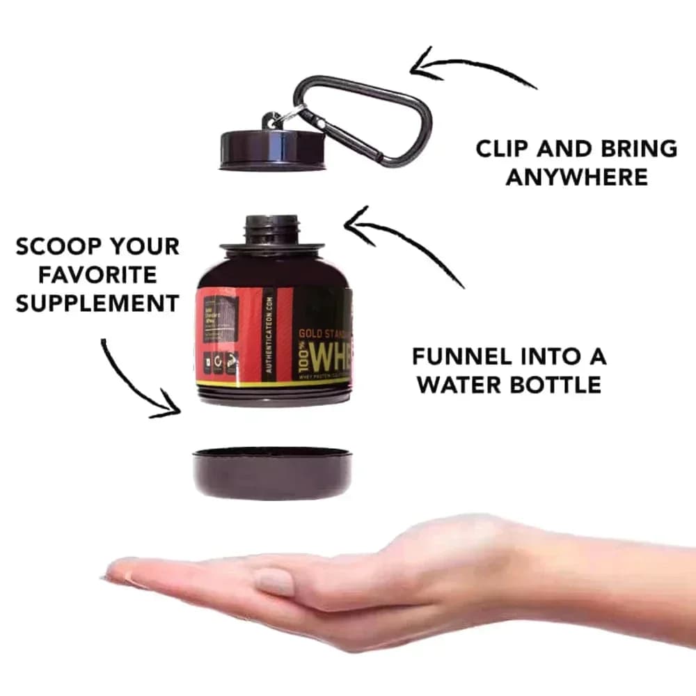 Mini 100ML Outdoor Sports Protein Container Portable Powder Bottle With Whey Keychain Milk Box for Funnel Medicines Small Water Cup