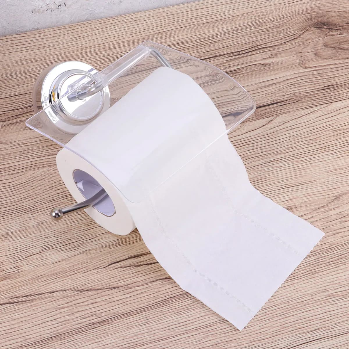 Portarotolo da parete in acciaio inossidabile con ventosa potente per bagno, impermeabile, facile da installare