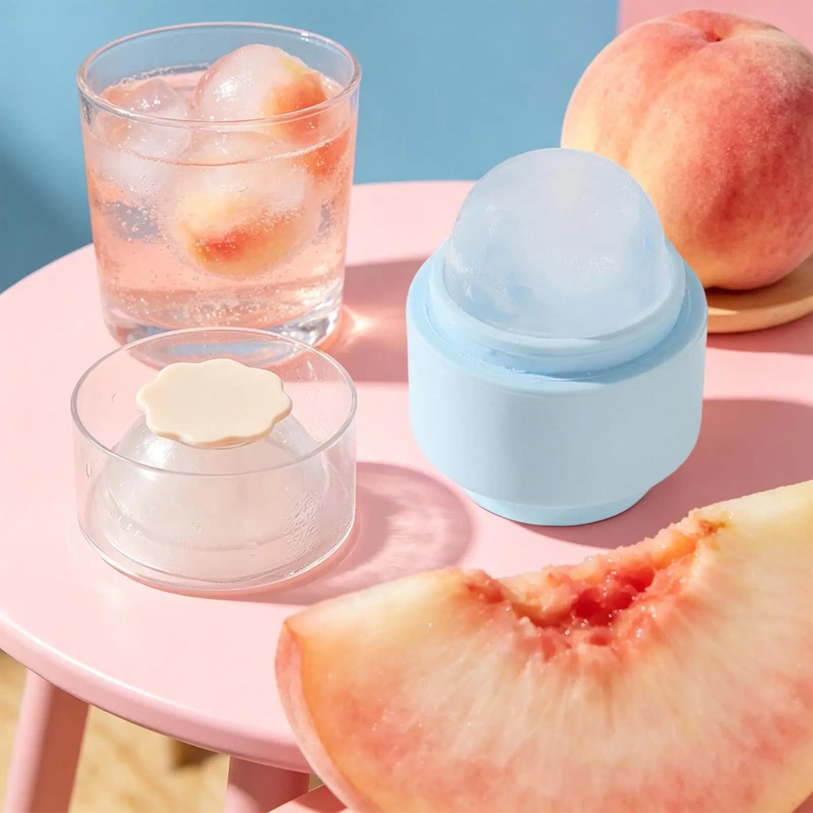 Stampo per ghiaccio antiaderente rotondo per ghiaccio sferico, per cocktail, per feste, vita quotidiana, piscina, cucina, picnic, campeggio, bevande, whisky