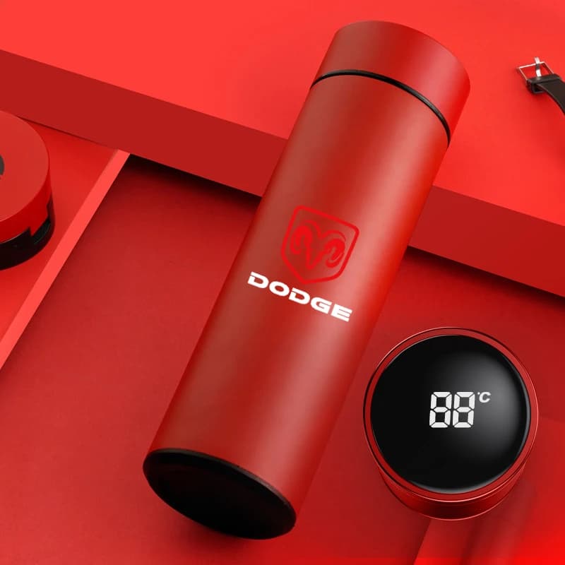 Bottiglia termica in acciaio inossidabile Boccetta per vuoto intelligente per Dodge SXT DART Challenger RAM 1500 Caricatore Avengr Accessori auto